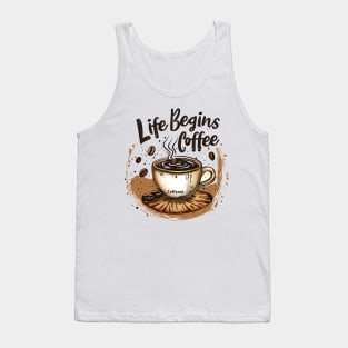 Life Begins After Coffee Tank Top